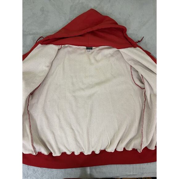 Camber 3X Tall Heavy Thermal Red USA Made Full Zip Hoodie Reflector Jacket LI NY - Picture 4 of 15